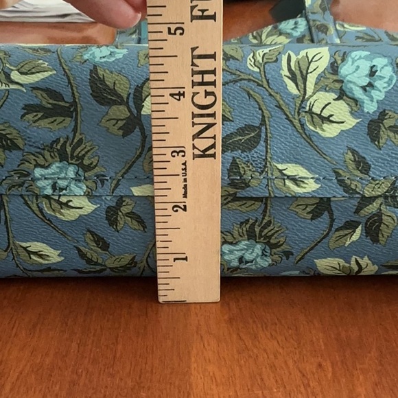Coach Floral Print Blue Tote - Picture 5 of 6